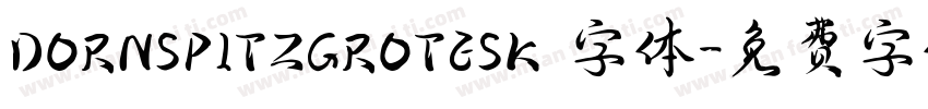 DORNSPITZGROTESK 字体字体转换